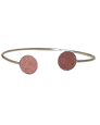 Bracelet bi-ronds - rose bois