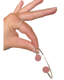 Bracelet bi-ronds - rose bois
