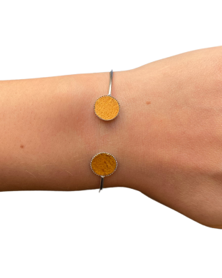 Bracelet bi-ronds - miel