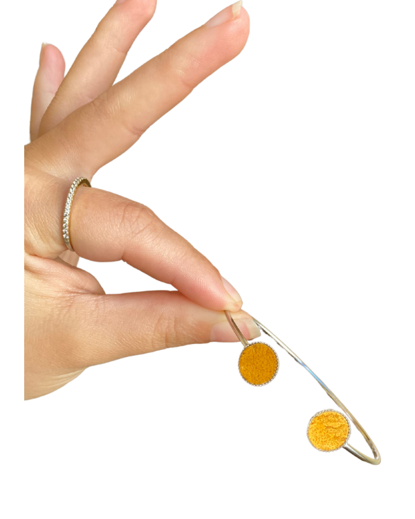 Bracelet bi-ronds - miel