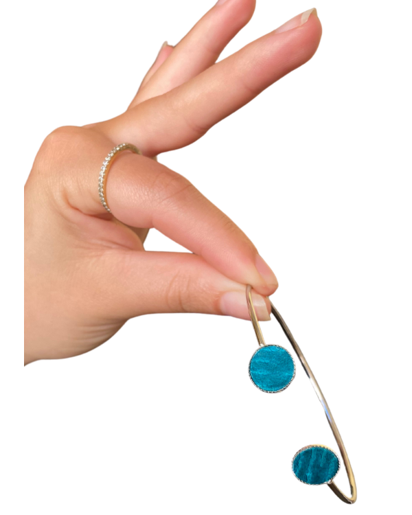 Bracelet bi-ronds - turquoise