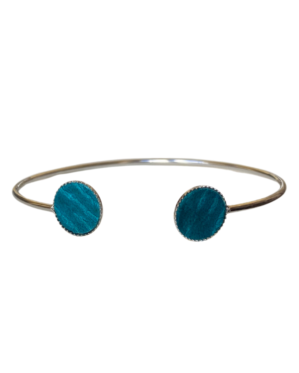 Bracelet bi-ronds - turquoise