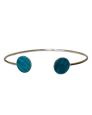 Bracelet bi-ronds - turquoise