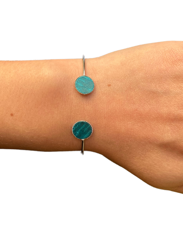 Bracelet bi-ronds - turquoise