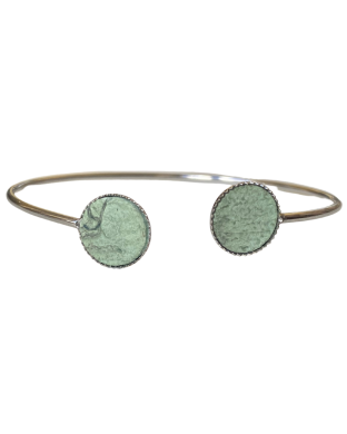 Bracelet bi-ronds - pistache