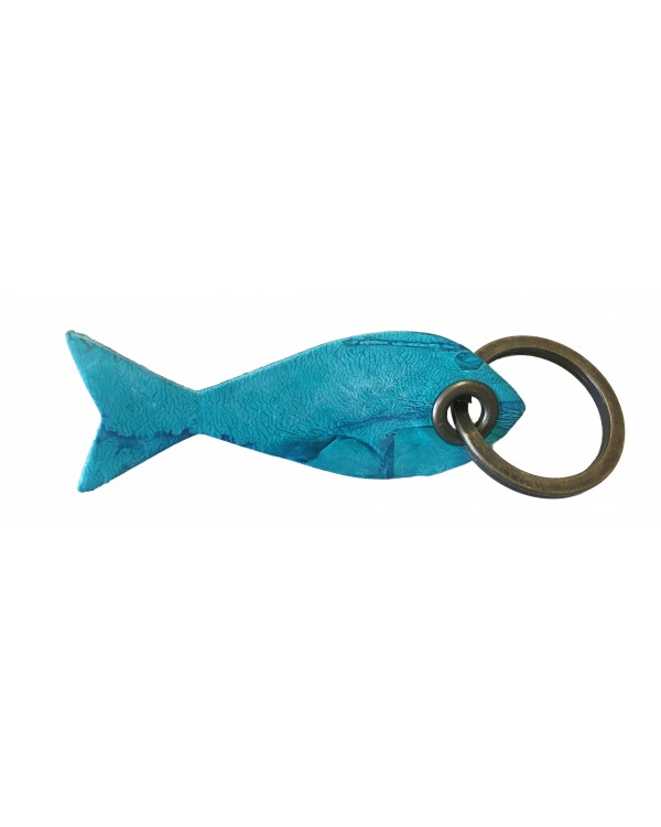 Porte-clés poisson turquoise