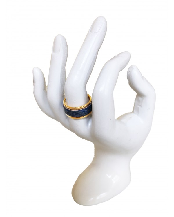 Bague en laiton doré - couleur pétrole