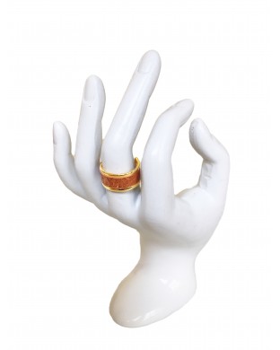 Bague en laiton doré - couleur caramel