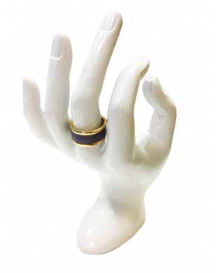 Bague en laiton doré - couleur mauve