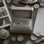 cadeau 25 ans de mariage alliances argent et coffret