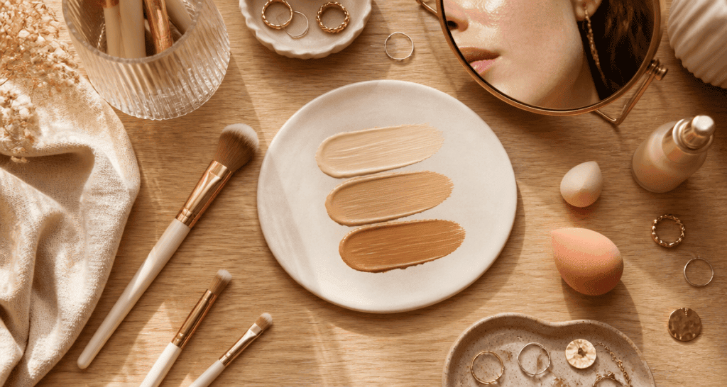 comment choisir son fond de teint flat lay palette