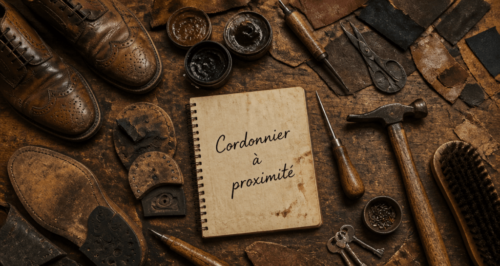 Cordonnier à proximité établi chaussures outils