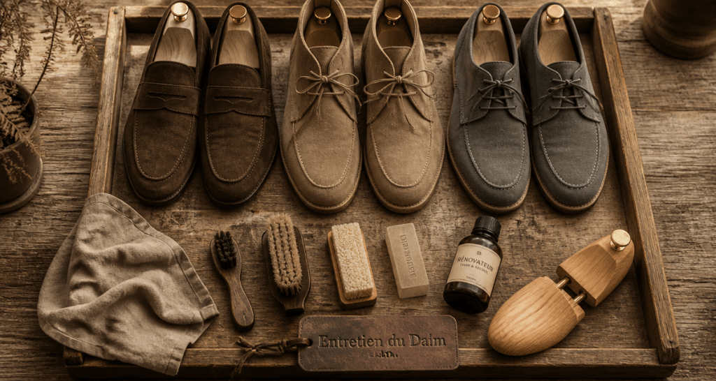 daim chaussure nettoyage accessoires