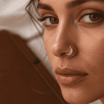 Piercing nez original anneau opale femme