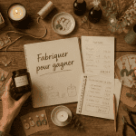Quoi fabriquer pour gagner de l'argent, objets artisanaux sur table