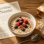Bienfaits de l avoine : bol de porridge aux flocons