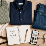 comment bien vendre sur vinted flat lay vêtements