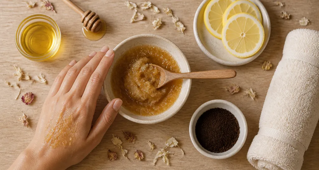 comment faire un gommage corps maison ingrédients naturels