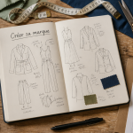 Créer sa marque de vetement croquis et tissus