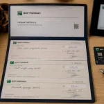 Format chéquier portefeuille pour paiements quotidiens