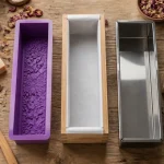 moule pour savon silicone bois inox sur table