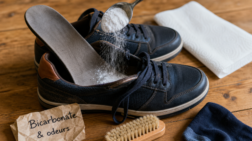 Bicarbonate de soude chaussure pour désodoriser sans abîmer