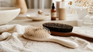 Brosse cheveux fins : picots flexibles et poils de sanglier