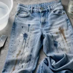 Comment enlever de la peinture sur des vêtements : tache de peinture sur jean
