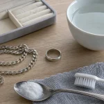 Comment nettoyer bijoux argent avec bicarbonate : chiffons et eau tiède