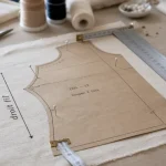 droit fil en couture : repère sur patron pour éviter plis et déformations