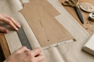 Droit fil en couture : alignement parallèle pour éviter plis