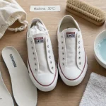 Lavage converses machine : sac à linge et séchage à l’air libre