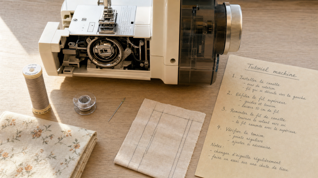 Tutoriel machine à coudre : enfiler, régler, coudre droit