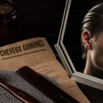 Cheveux gominés brillants, gel et peigne en studio