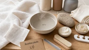 Comment avoir de beaux pieds : bain 37°C et soins talons et ongles