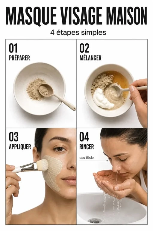 Masque pour le visage maison : préparation et application en 4 étapes