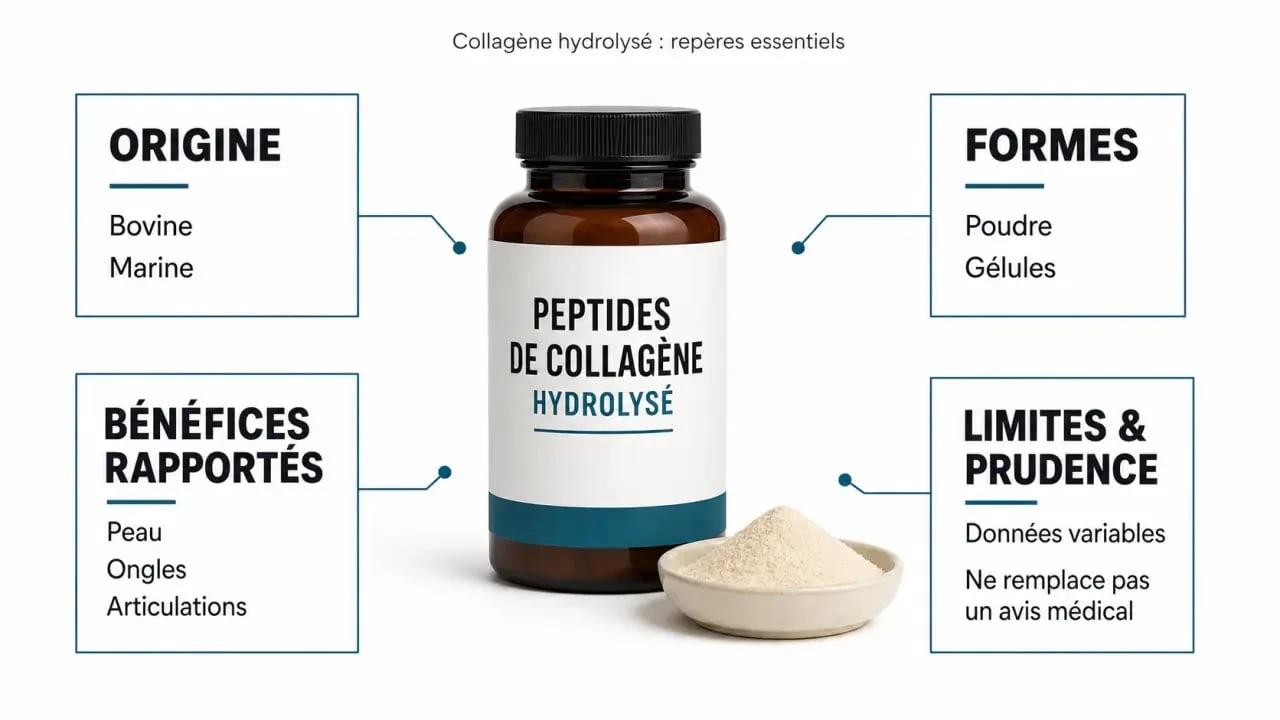 Peptide de collagene avis : schéma éditorial des bénéfices, limites et critères de choix