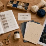 Kit loisirs créatifs adulte DIY : papier, perles, fil et toile