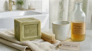 Savon de marseille cheveux : rinçage au vinaigre