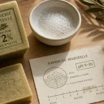 Savon de marseille pour le visage : purifiant, pH 9–10, barrière cutanée
