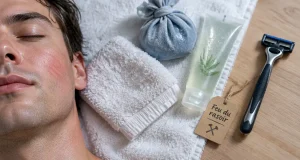 Calmer le feu du rasoir naturellement : aloe vera et compresse froide pour apaiser la peau