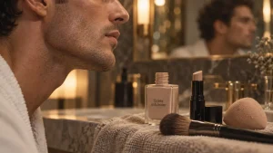 Fond de teint homme : teinte trop foncée, sur la mâchoire