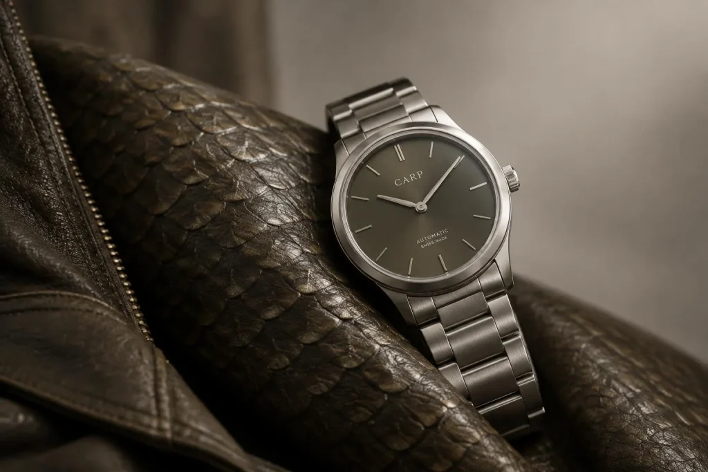 Quelle montre élégante avec un cuir de carpe ?