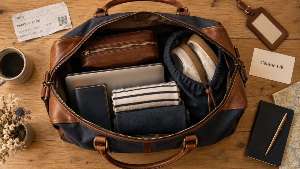 Sac voyage femme cabine OK, organisation pour séjour en format adapté